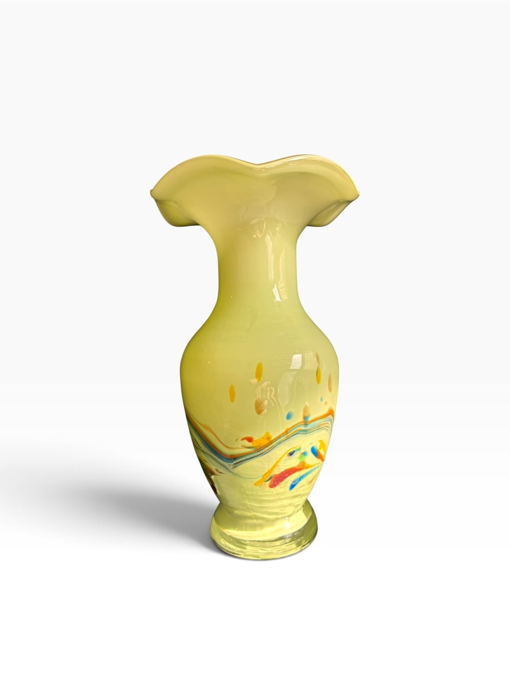 Dalian Snowflake Glass Vase Hand Blown